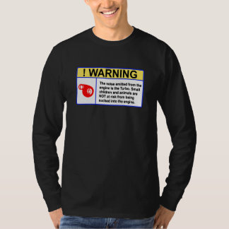 De waarschuwing het geluid van de motor t t-shirt