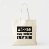 De waarschuwing kan alles koele moderne gift bevat tote bag (Voorkant)