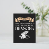De waarschuwing kan beginnen over Dragons te sprek Briefkaart (Staand voorkant)