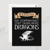 De waarschuwing kan beginnen over Dragons te sprek Briefkaart (Voorkant / Achterkant)
