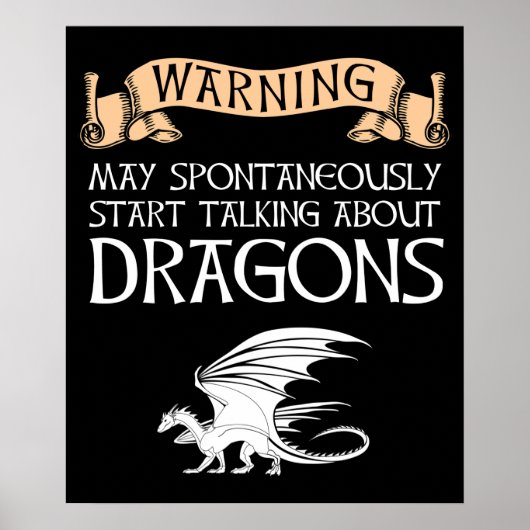 De waarschuwing kan beginnen over Dragons te sprek Poster (Voorkant)