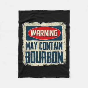 De waarschuwing kan een Bourbon Graphic Quote beva Fleece Deken