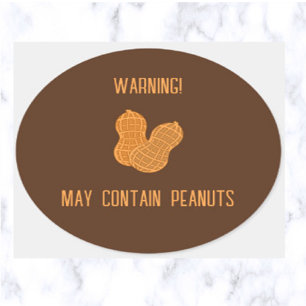 De waarschuwing kan Peanuts Classic ronde Sticker