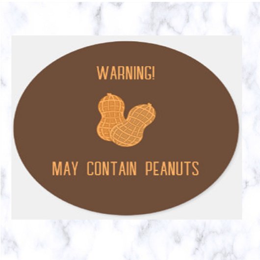 De waarschuwing kan Peanuts Classic ronde Sticker 