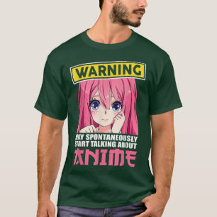 De waarschuwing kan spontaan beginnen sprekend ove t-shirt