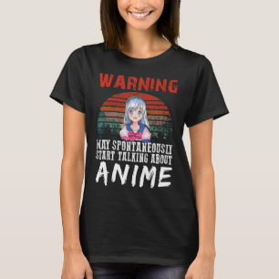 De waarschuwing kan spontaan beginnen sprekend ove t-shirt