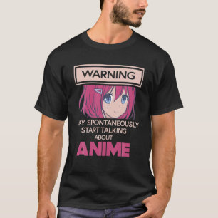 De waarschuwing kan spontaan beginnen sprekend ove t-shirt