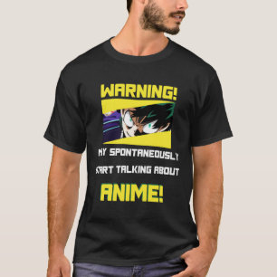 De waarschuwing kan spontaan beginnen sprekend ove t-shirt
