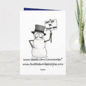 De Waarschuwing van de sneeuw in feite Feestdagen Kaart (Achterkant)