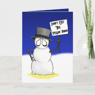 De Waarschuwing van de sneeuw in feite Feestdagen Kaart