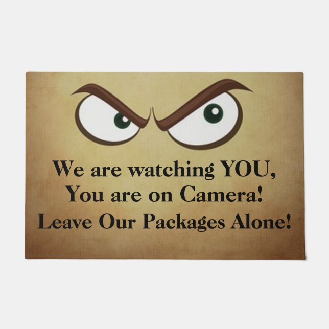 De Waarschuwing van het Porch Pirate van de Leveri Deurmat (Voorkant)