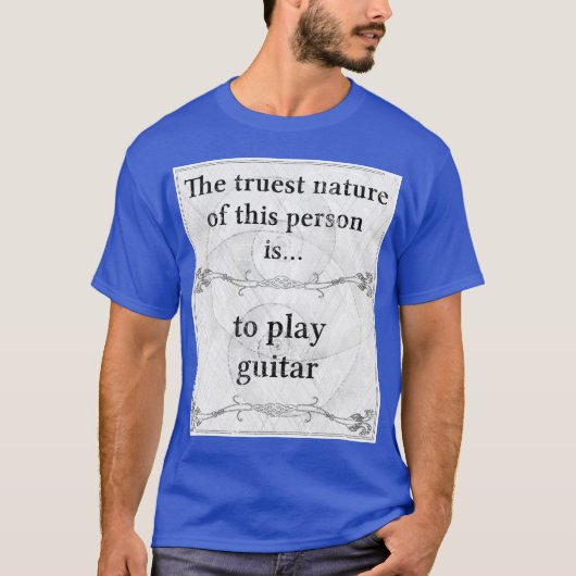 De waarste natuur: gitarist t-shirt (Voorkant)