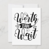 De Wacht Bodysuit waard, het wachten waard Bedankkaart (Voorkant)