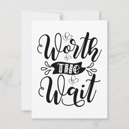 De Wacht Bodysuit waard, het wachten waard Bedankkaart (Voorkant)