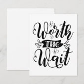 De Wacht Bodysuit waard, het wachten waard Bedankkaart (Voorkant / Achterkant)