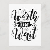 De Wacht Bodysuit waard, het wachten waard Briefkaart (Voorkant)