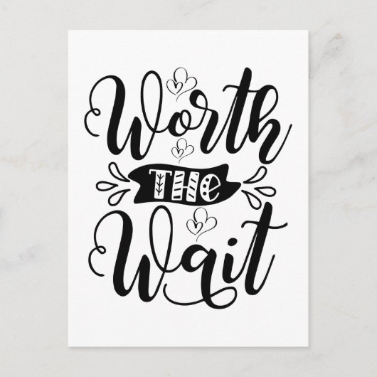 De Wacht Bodysuit waard, het wachten waard Briefkaart (Voorkant)