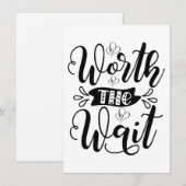 De Wacht Bodysuit waard, het wachten waard Notitiekaartje (Voorkant / Achterkant)