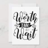 De Wacht Bodysuit waard, het wachten waard Notitiekaartje (Voorkant)