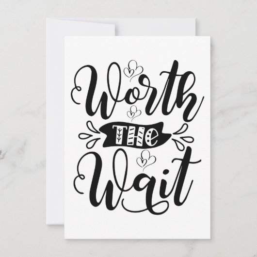 De Wacht Bodysuit waard, het wachten waard Notitiekaartje (Voorkant)