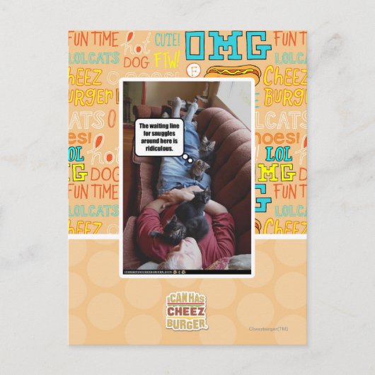 De wachtende lijn voor nestelt zich briefkaart (Voorkant)