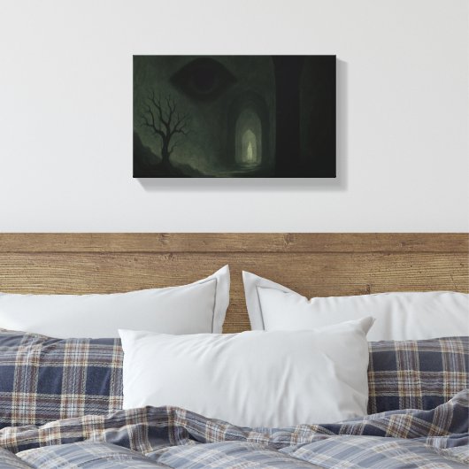 De wachter in de holle poort canvas afdruk (Insitu (Slaapkamer))