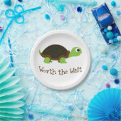 De wachtschildpad waard papieren bordje (Feest)