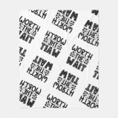 De wachttijd waard fleece deken (Voorkant)