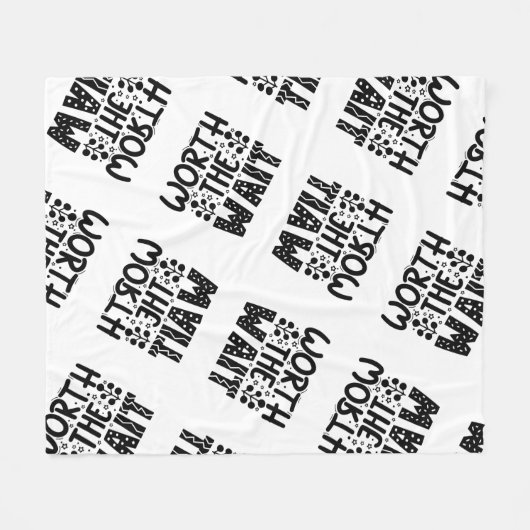De wachttijd waard fleece deken (Voorkant (Horizontaal))