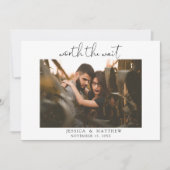 De Wachttijd Waard Trouwfotografie Script Modern Save The Date (Voorkant)