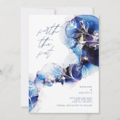 De wachttijd Waterverf is een indigo inkt. Save The Date (Voorkant)