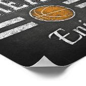 DE WACHTWOORDEN VAN de Basketball. Teken afdrukken Poster (Hoek)