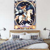 De wagen tarot schilderij geïnspireerd canvas afdruk (Insitu (Slaapkamer))