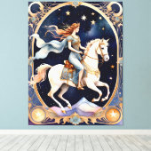 De wagen tarot schilderij geïnspireerd canvas afdruk (Insitu (Houten vloer))