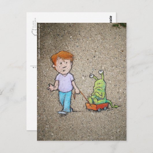 de wagenrit van sluggo briefkaart (Voorkant / Achterkant)