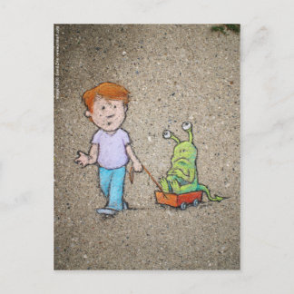 de wagenrit van sluggo briefkaart