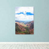 De Waimea Canyon Canvas Afdruk (Insitu (Houten vloer))