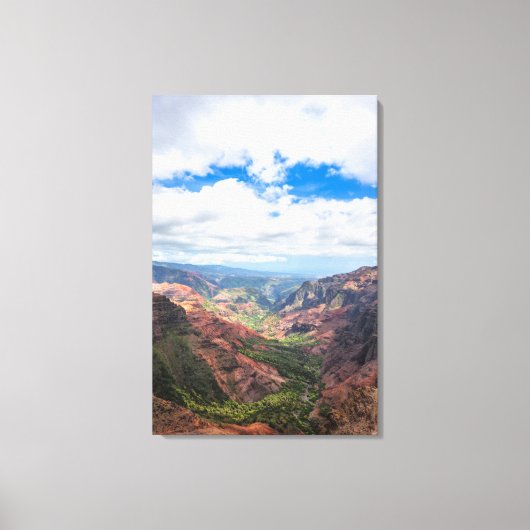 De Waimea Canyon Canvas Afdruk (Voorkant)