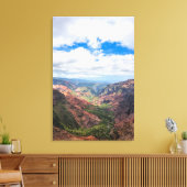 De Waimea Canyon Canvas Afdruk (Insitu (Woonkamer))