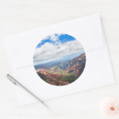 De Waimea Canyon Ronde Sticker (Envelop)