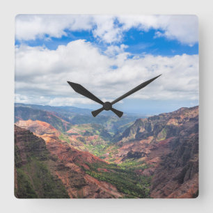 De Waimea Canyon Vierkante Klok