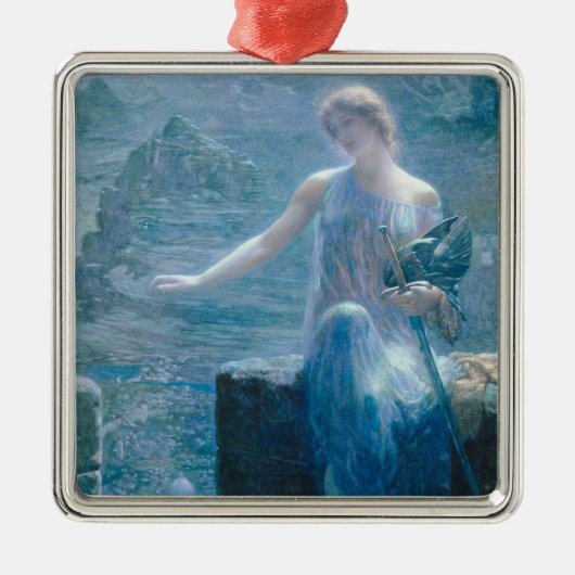 De wake van de Walkure (Elegante dame in een kaste Metalen Ornament (Voorkant)