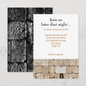 De WALL Bar Bat Mitzvah Reception Party Card Kaart (Voorkant / Achterkant)