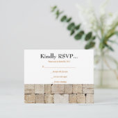 De WALL Bar Bat Reply Card RSVP Kaartje (Staand voorkant)
