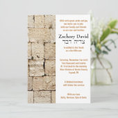 DE WALL Bar Bat Uitnodiging (Staand voorkant)