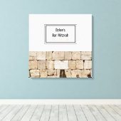 De WALL Bat Bar Mitzvah tekent aan boord Canvas Afdruk (Insitu (Houten vloer))