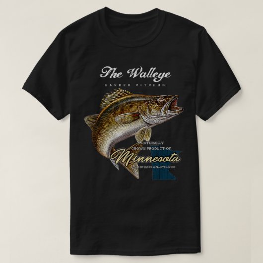 De Walleye is een natuurlijk product van Minnesota T-shirt (Design voorkant)