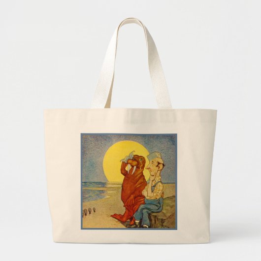 De Walrus en de Carpenter Grote Tote Bag (Voorkant)