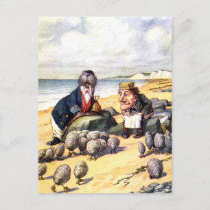 DE WALRUS EN DE TIMMERMAN IN WONDERLAND BRIEFKAART