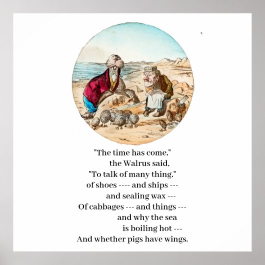 De Walrus zei tegen de timmerman Poster (Voorkant)